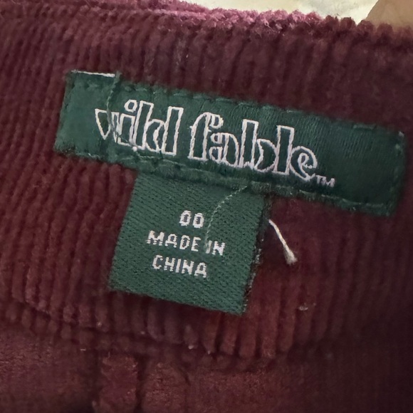 Burgundy Wild Fable Mini Skirt size 00 - Picture 3 of 5